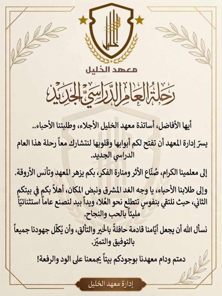 من القلب.. أهلاً بشغف العطاء ورسالة العلم🤎